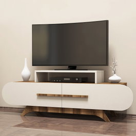 Hanah Home Soporte para TV Nogal y Crema